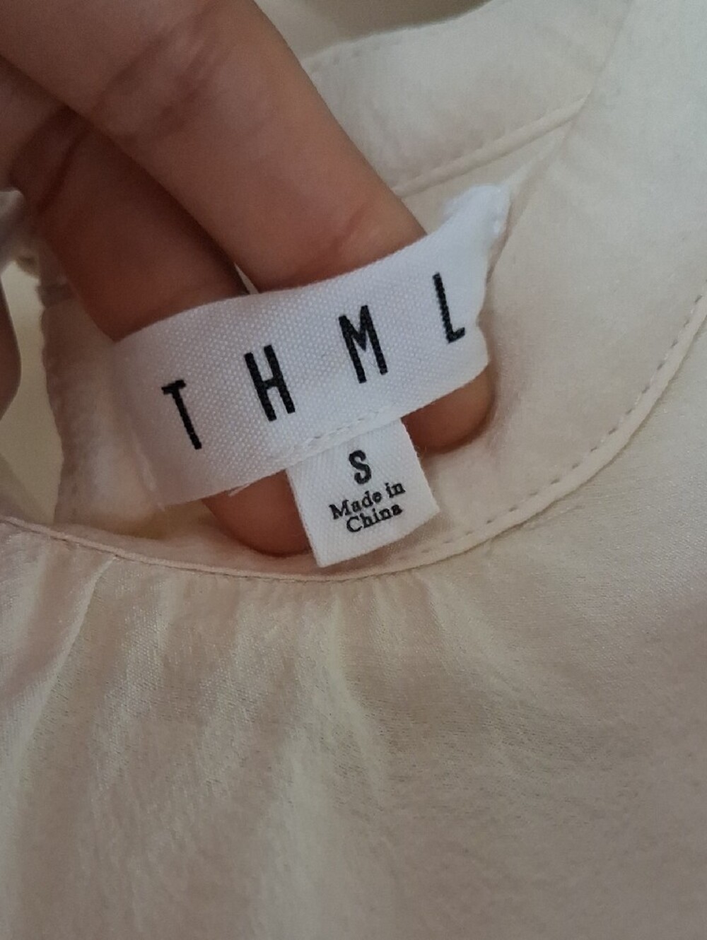 THML Cream Top with Colorful Embroidered Puff Sleeves - Picture 7 of 8